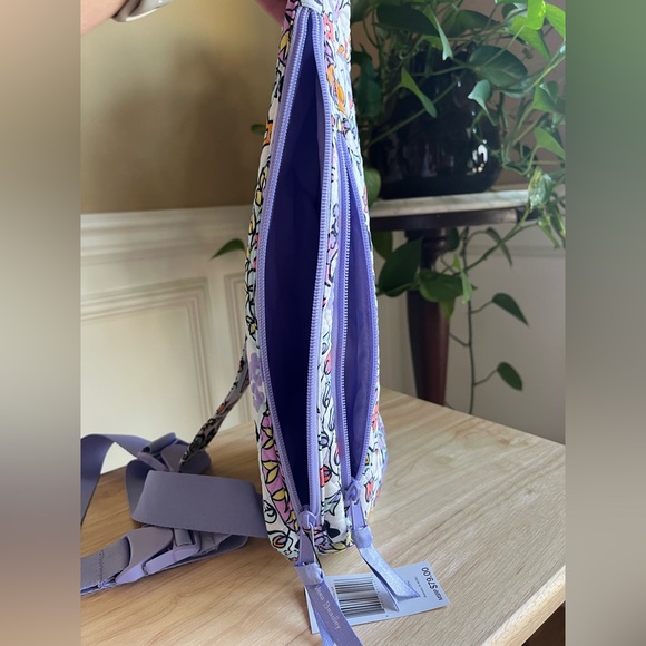 NWT Vera Bradley Essential Sling Backpack ~ MADDALENA PAISLEY ~ Full Size Cotton - Picture 5 of 10